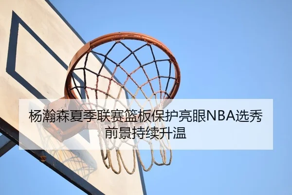 杨瀚森夏季联赛篮板保护亮眼NBA选秀前景持续升温